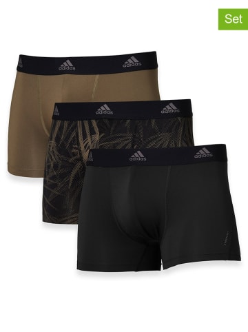 adidas 3er-Set: Boxershorts in Schwarz/ Braun