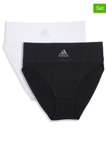 adidas 2er-Set: Taillenslips in Schwarz/ Weiß