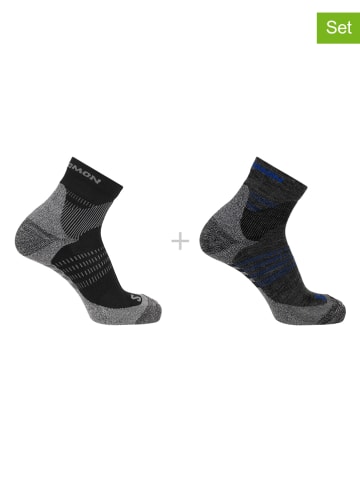 SALOMON 2er-Set: Funktionssocken "X Ultra Access Quarter" in Schwarz