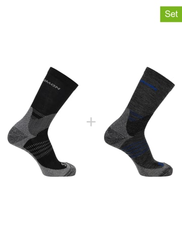 SALOMON 2er-Set: Funktionssocken "X Ultra Access Crew" in Schwarz