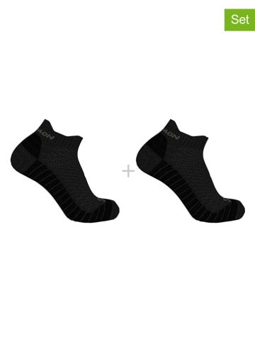 SALOMON 2-delige set: functionele sokken "Aero Ankle" zwart