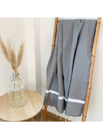 Le Comptoir de la Plage Fouta ''Melissa'' in Grau - (L)200 x (B)200 cm