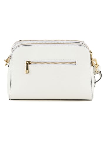 Mia Tomazzi Leder-Umhängetasche in Weiß - (B)24 x (H)16 x (T)8 cm
