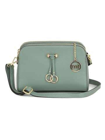 Mia Tomazzi Leder-Umhängetasche in Mint - (B)24 x (H)16 x (T)8 cm