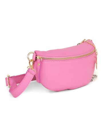 Mia Tomazzi Leder-Brustbeutel in Rosa - (B)23 x (H)13 x (T)2 cm