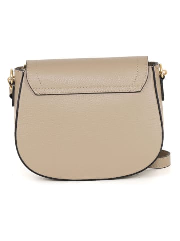 Mia Tomazzi Leder-Umhängetasche "Carracci" in Beige - (B)23 x (H)18 x (T)7,5 cm