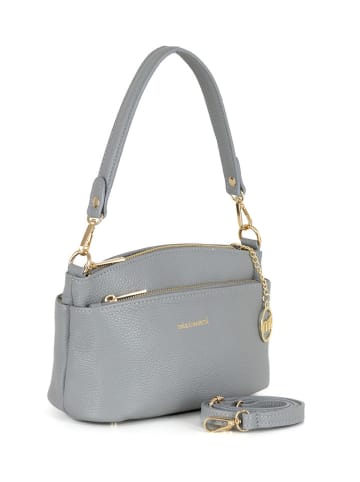 Mia Tomazzi Leren schoudertas "Bardolino" grijs - (B)25 x (H)17 x (D)13 cm