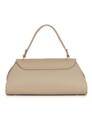 Mia Tomazzi Leren handtas beige - (B)33 x (H)15,5 x (D)15 cm