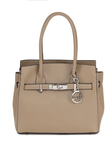 Mia Tomazzi Leder-Henkeltasche "Fraccaroli" in Beige - (B)24 x (H)21 x (T)12 cm