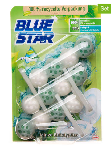 BlueStar 9er-Set: WC-Steine "Beckenstein pronature Minze Eukalyptus" - 9x 3 Stück