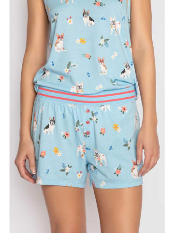 PJ Salvage Pyjamashorts lichtblauw
