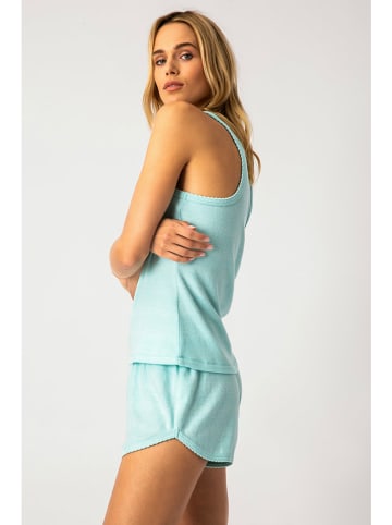 PJ Salvage Pyjama-Shorts in Türkis
