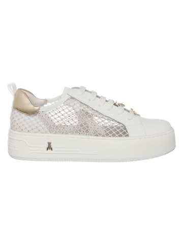 Patrizia Pepe Sneakers in Weiß/ Gold