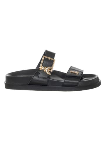 Patrizia Pepe Leren slippers zwart