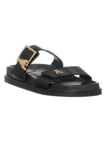 Patrizia Pepe Leren slippers zwart