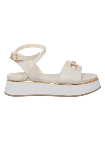 Patrizia Pepe Leder-Sandaletten in Creme