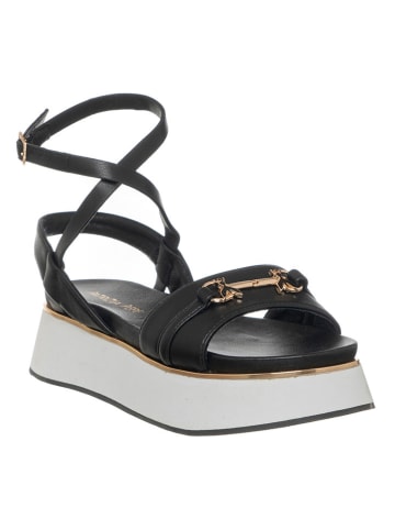 Patrizia Pepe Leren haksandalen zwart