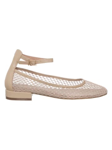 Patrizia Pepe Leder-Ballerinas in Beige