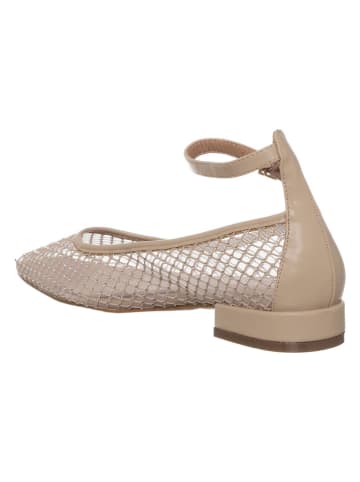 Patrizia Pepe Leren ballerina's beige