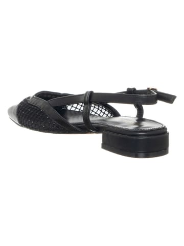 Patrizia Pepe Leder-Slingballerinas in Schwarz