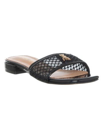Patrizia Pepe Leren slippers zwart