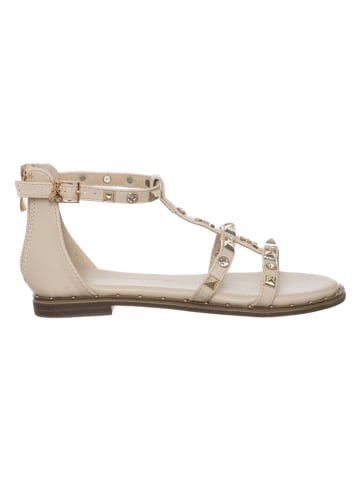 Patrizia Pepe Leder-Sandalen in Creme