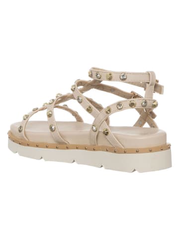 Patrizia Pepe Leder-Sandalen in Creme