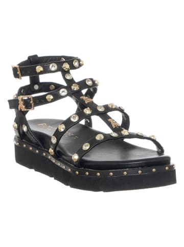 Patrizia Pepe Leder-Sandalen in Schwarz