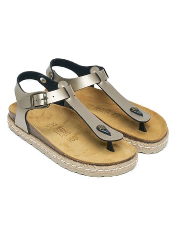 Mandel Zehensandalen in Braun