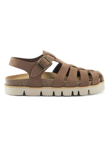 Mandel Leren enkelsandalen bruin