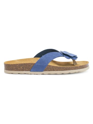 Mandel Leder-Zehentrenner in Blau