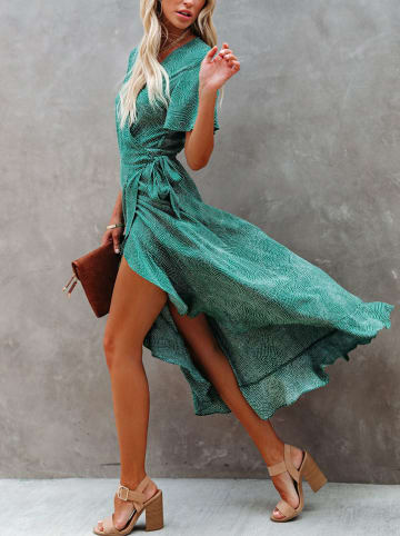 LA Angels Kleid in Grün/ Weiß