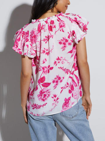 Milan Kiss Blouse wit/roze