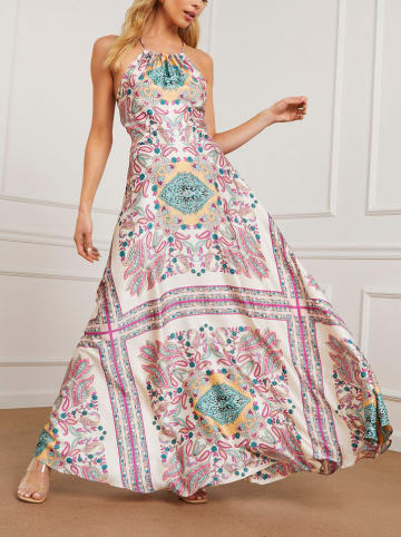 Milan Kiss Kleid in Creme/ Pink