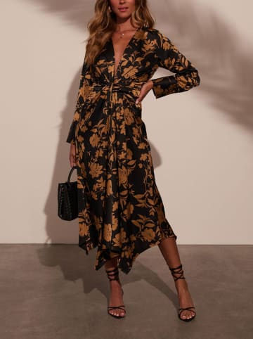 Milan Kiss Kleid in Schwarz/ Camel