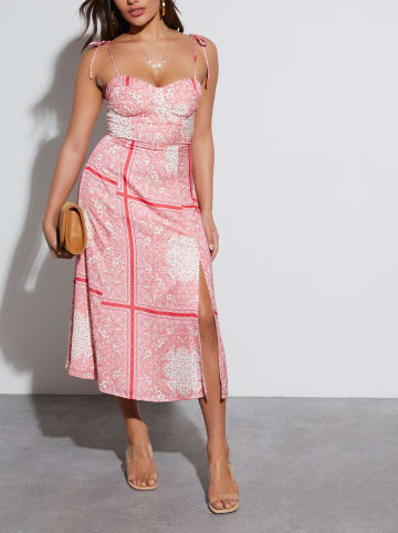 Milan Kiss Kleid in Rosa/ Creme