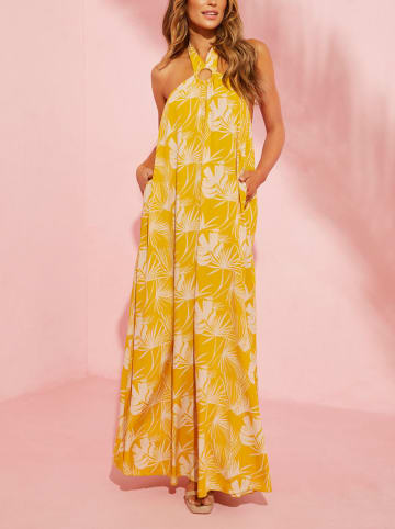 Milan Kiss Kleid in Gelb/ Weiß