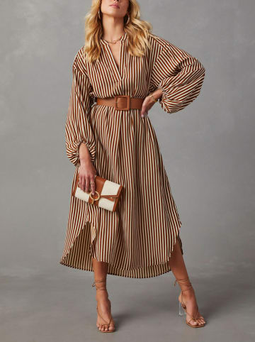 Milan Kiss Kleid in Braun/ Creme