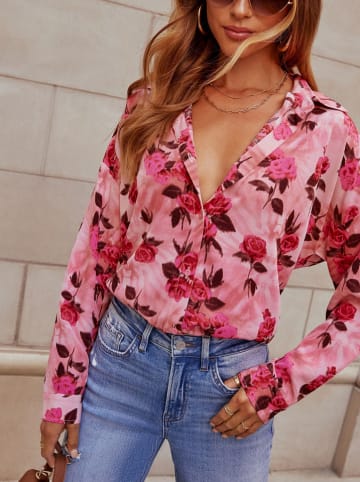 Milan Kiss Bluse in Rosa/ Bordeaux