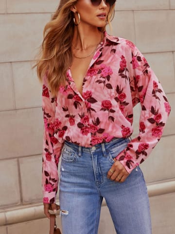 Milan Kiss Bluse in Rosa/ Bordeaux