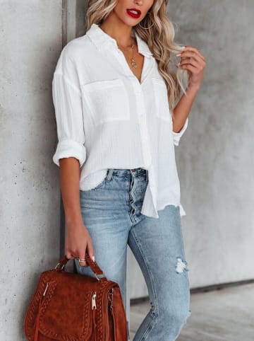 Milan Kiss Bluse in Weiß