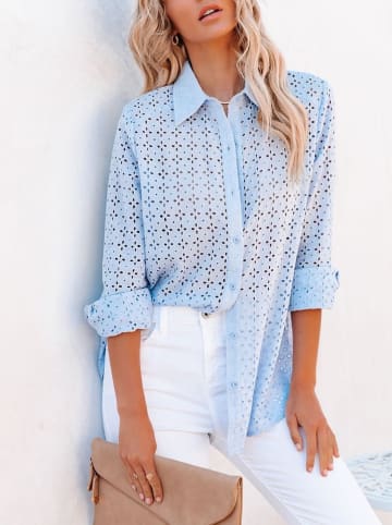 Milan Kiss Bluse in Hellblau