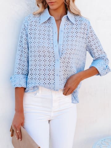 Milan Kiss Bluse in Hellblau