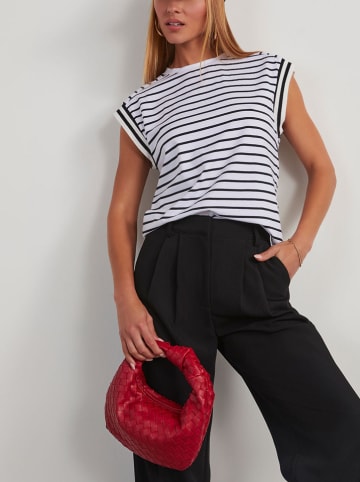 Milan Kiss Shirt in Weiß/ Schwarz
