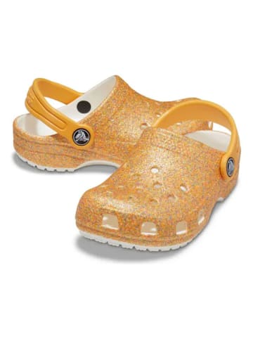 Crocs Chodaki "Classic Glitter" w kolorze pomarańczowym