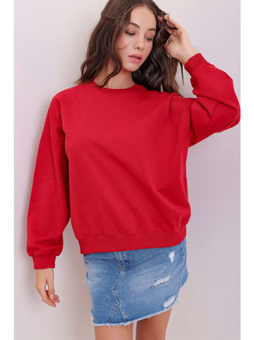 Trend Alaçatı Stili Bluza w kolorze czerwonym