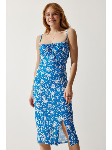 Happiness Istanbul Jurk blauw/wit