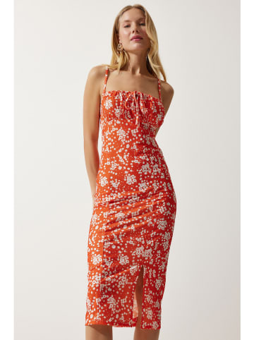 Happiness Istanbul Jurk oranje/wit