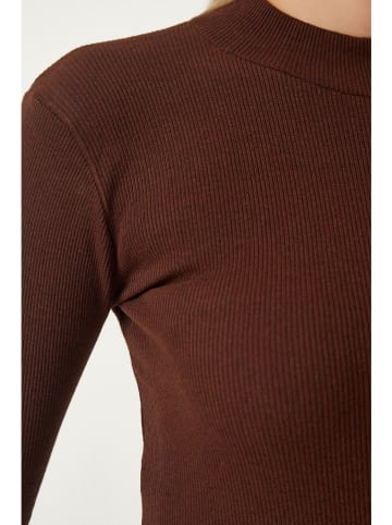 Happiness Istanbul 2er-Set: Longsleeves in Braun/ Hellbraun