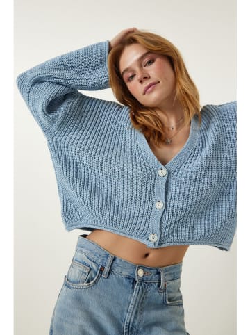 Happiness Istanbul Kardigan w kolorze błękitnym